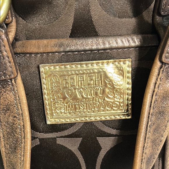 COACH Poppy 13843 Brown Tote Bag - Picture 13 of 15